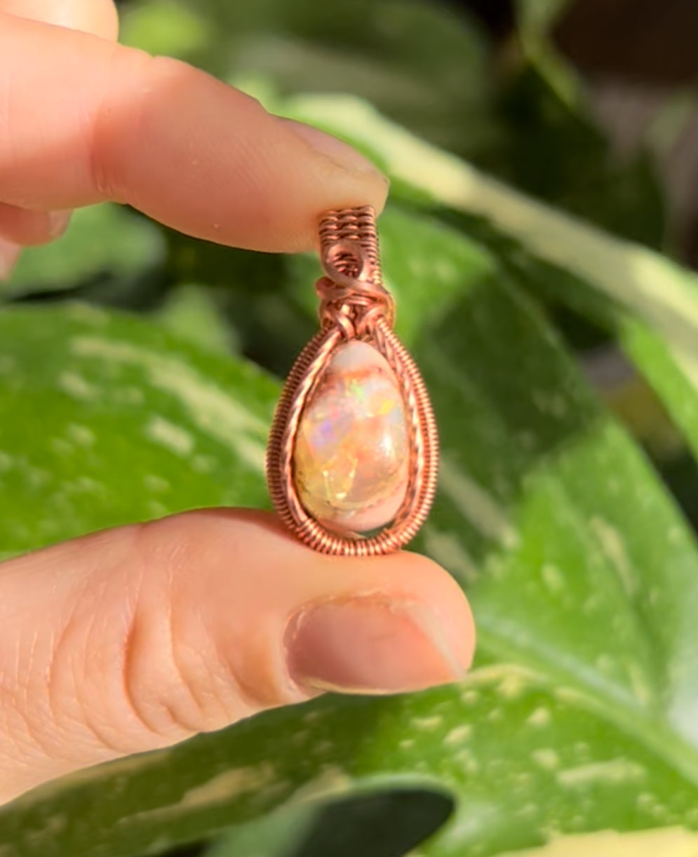 Mexican Fire Opal Pendant