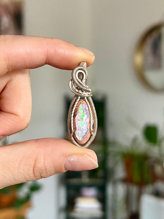 Silver Mexican Fire Opal