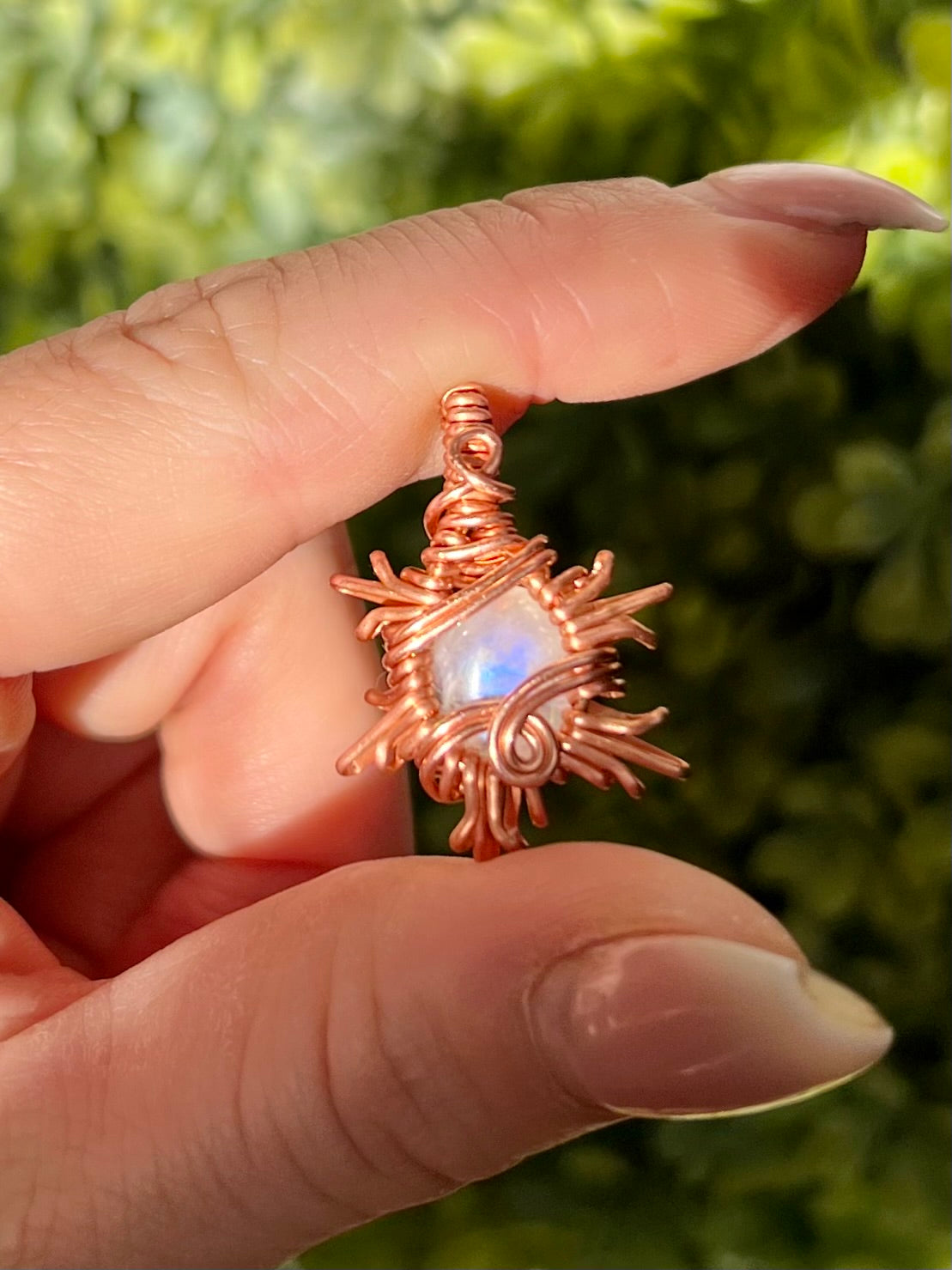 Moonstone Snowflake Pendant