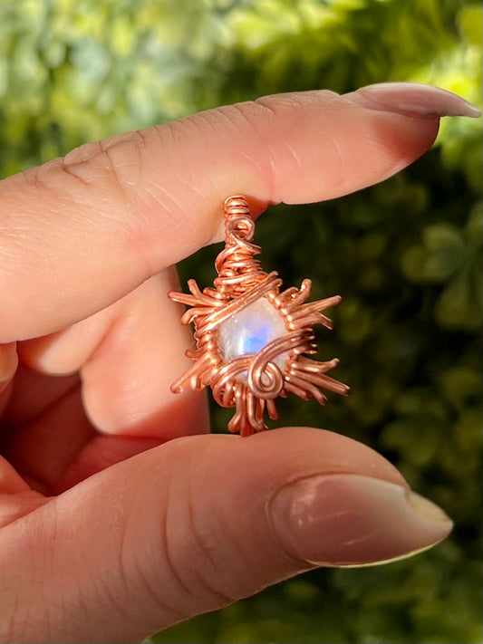 Moonstone Snowflake Pendant