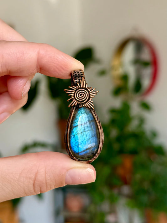 Labradorite Sunburst Pendant