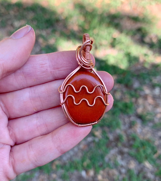 Aquarius Red Jasper Pendant