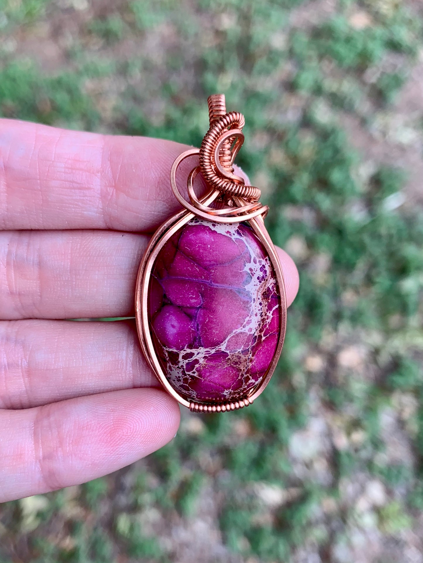 "TRISH" Purple Sea Sediment Jasper Pendant