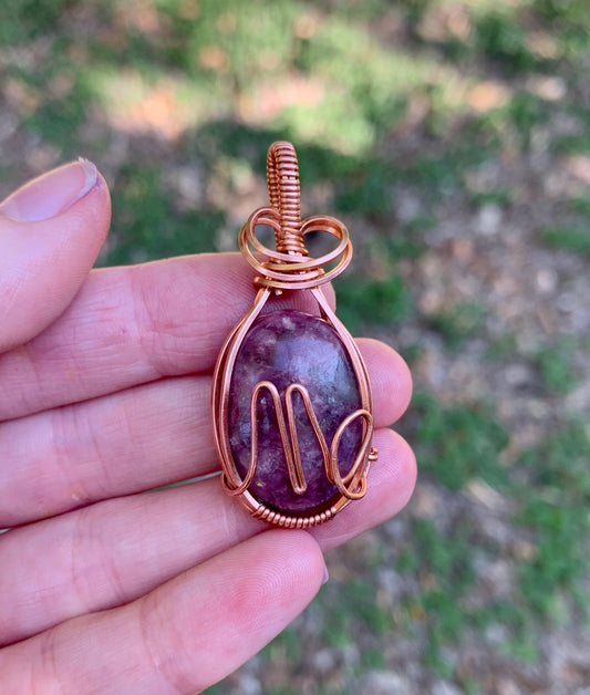 Virgo Lepidolite Pendant