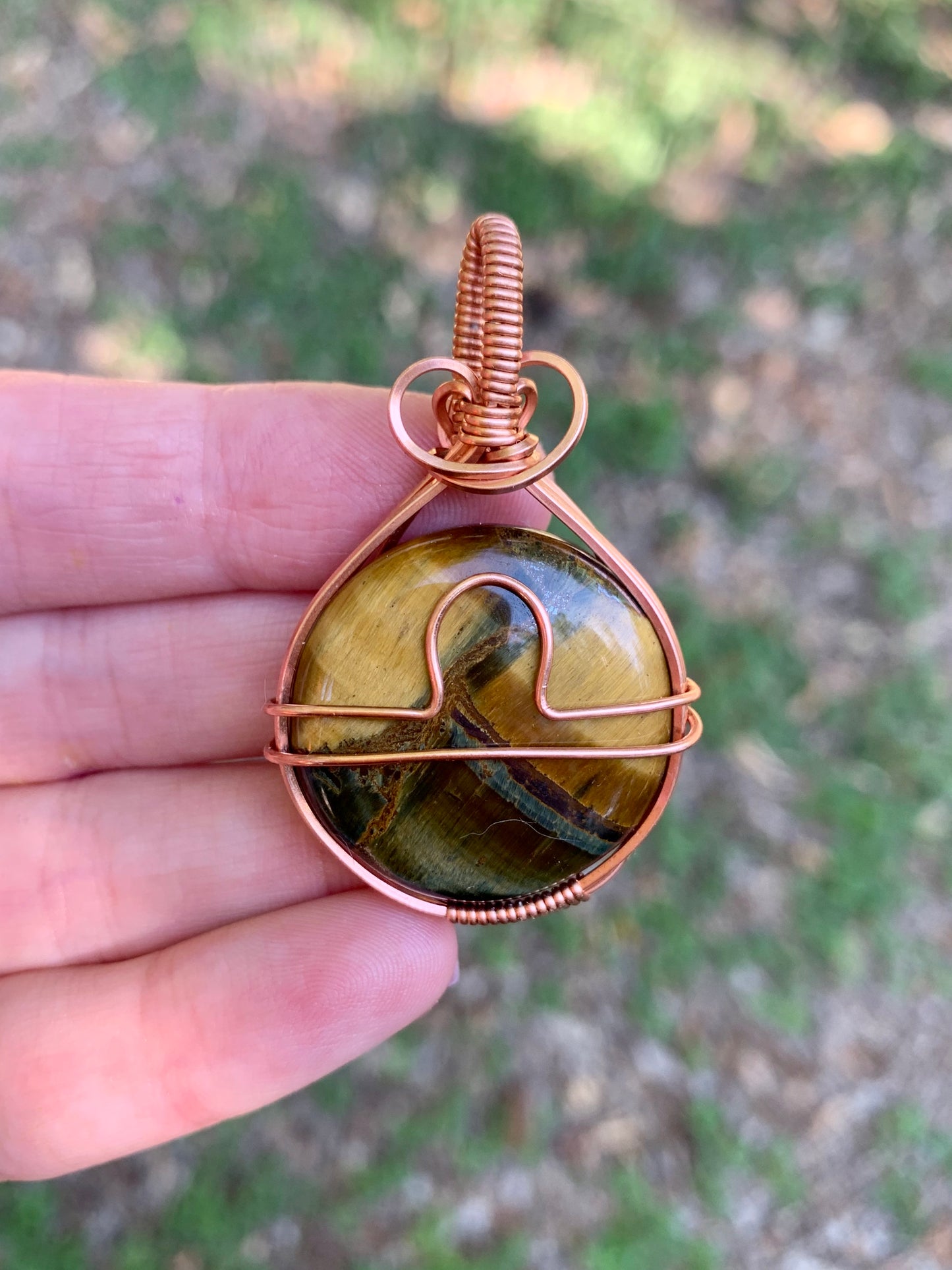 Libra Tigers Eye Pendant