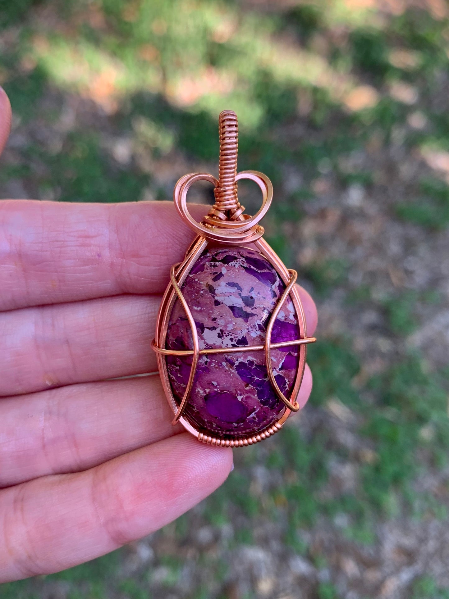 Pisces Purple Sea Sediment Jasper Pendant