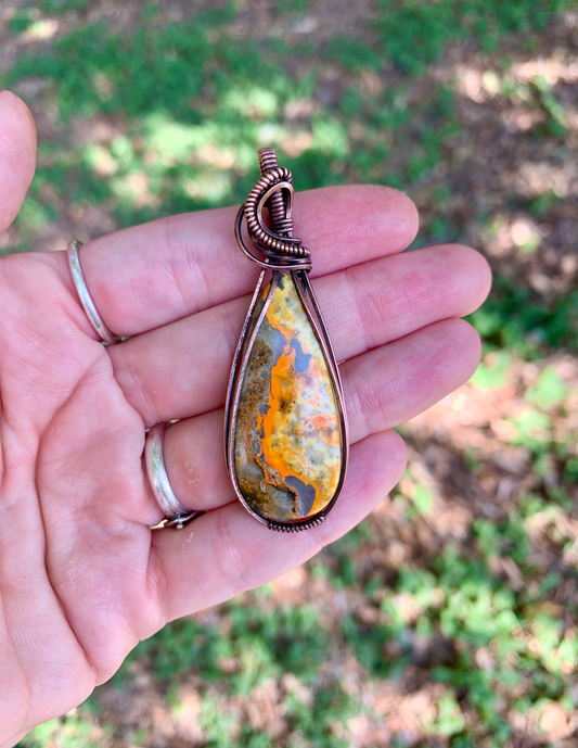 Bumble Bee Jasper Pendant