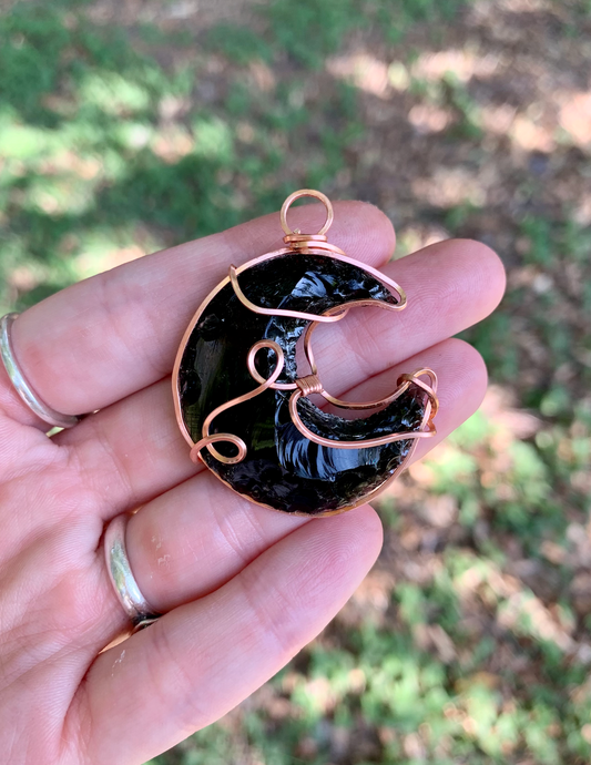 Obsidian Moon in Copper