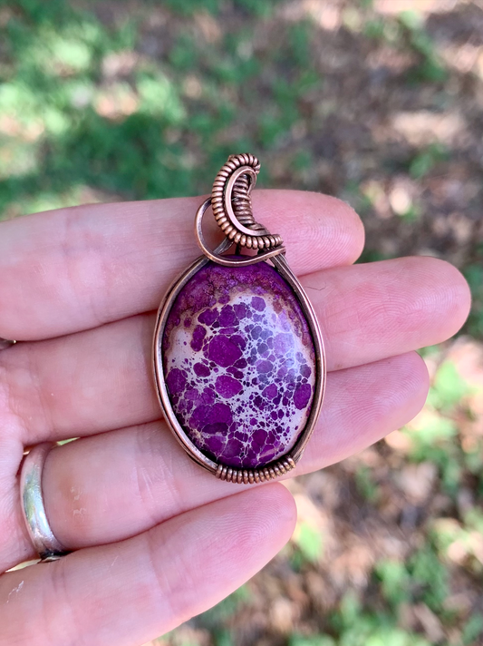 Purple Sea Sediment Jasper Pendant