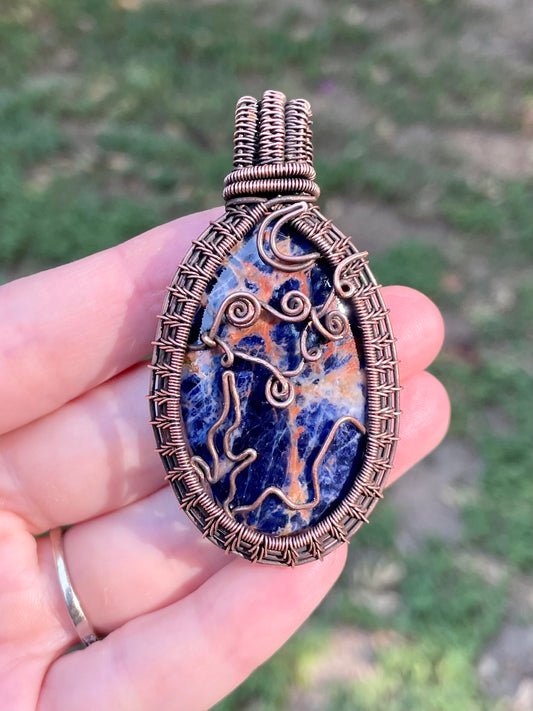 Sodalite Starry Night Pendant