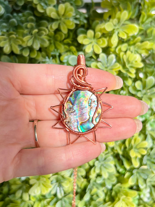 Abalone Shell Sun Pendant