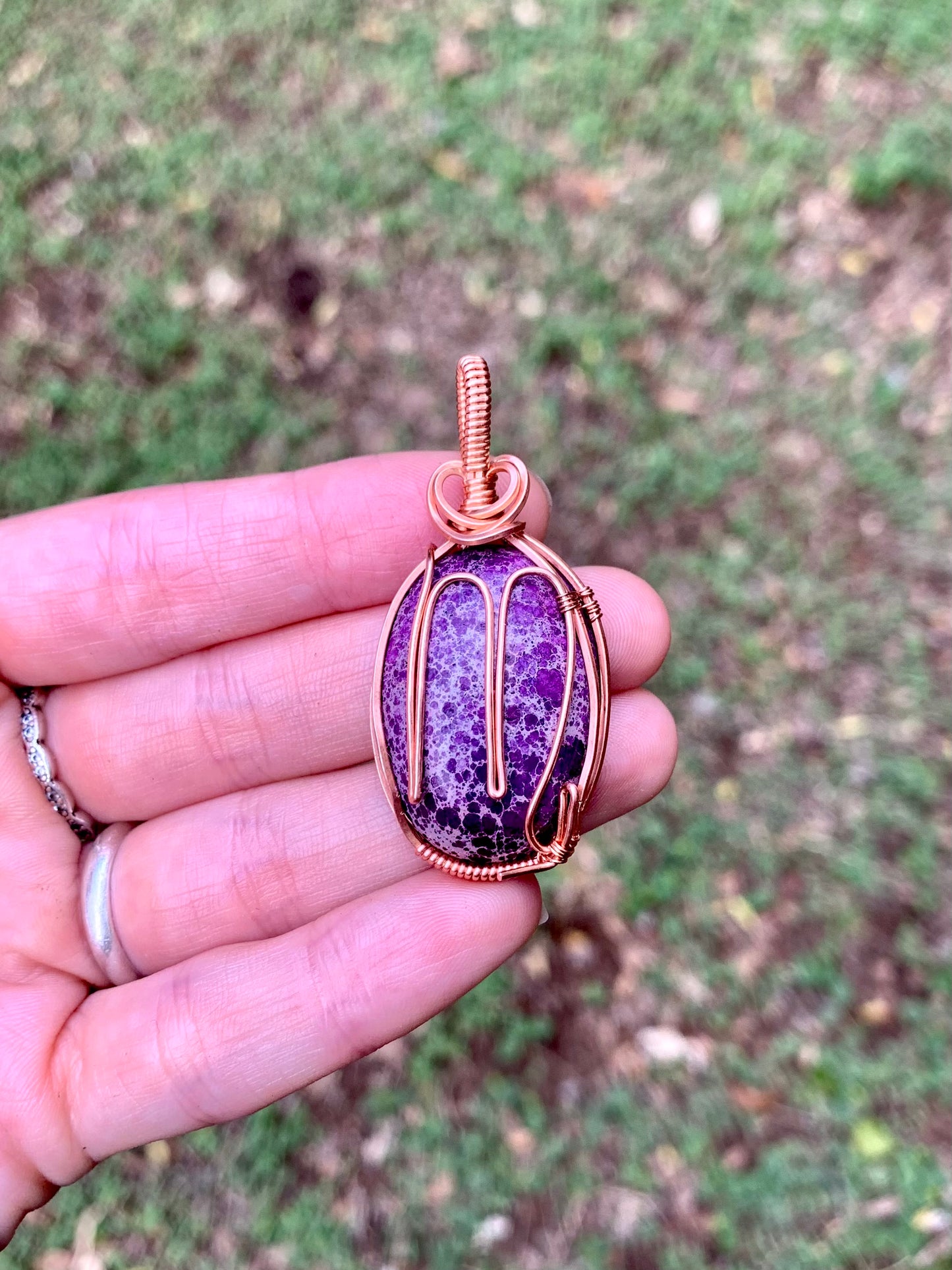 Scorpio Purple Sea Sediment Jasper Pendant