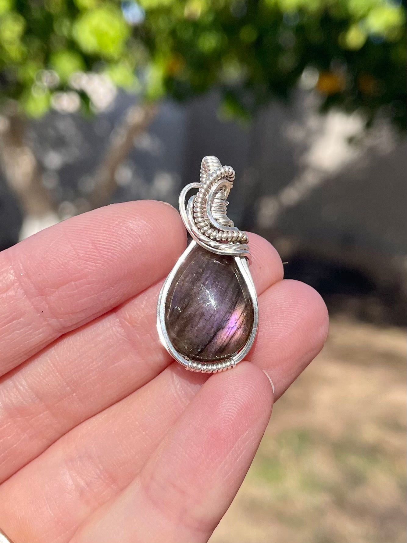 Purple Labradorite Pendant