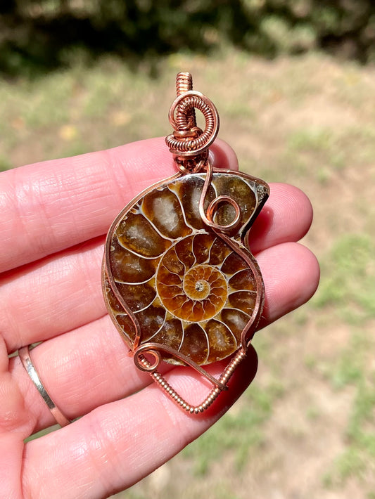 Ammonite Fossil Pendant