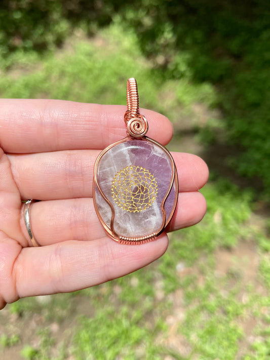 Crown Chakra Amethyst Pendant