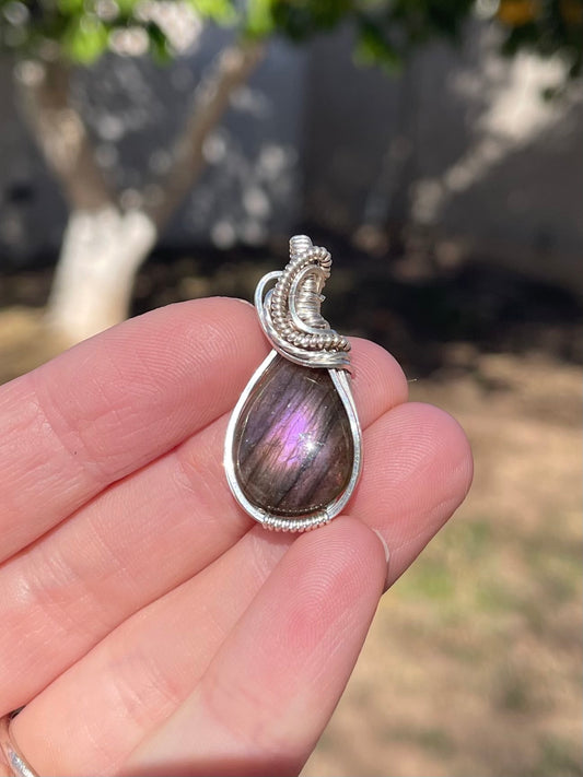 Purple Labradorite Pendant