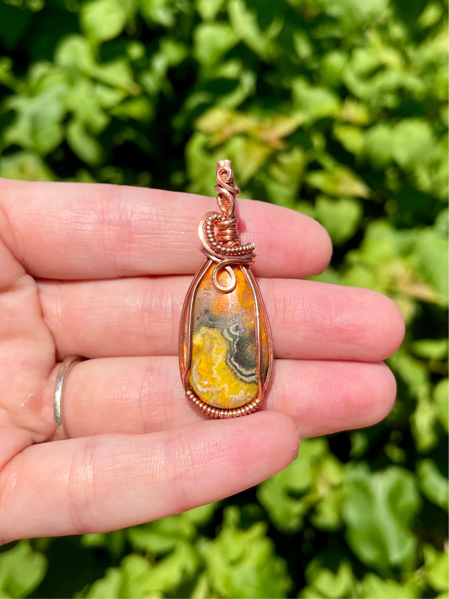 Bumble Bee Jasper Pendant