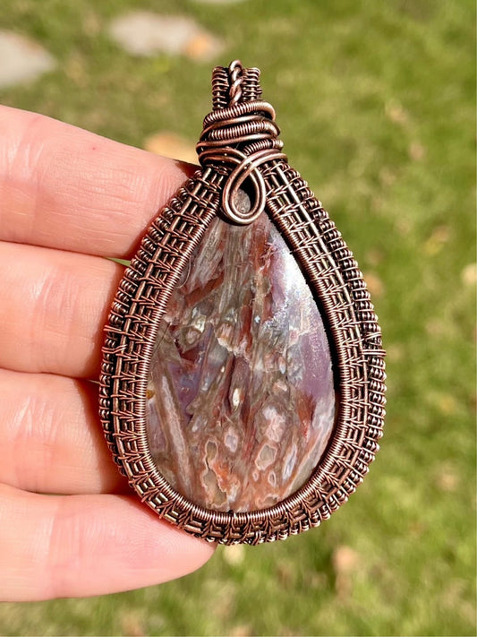 Stick Agate Fire Pendant