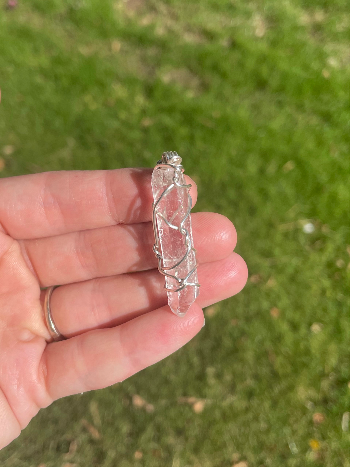 Quartz Pendant in Sterling Silver filled 2