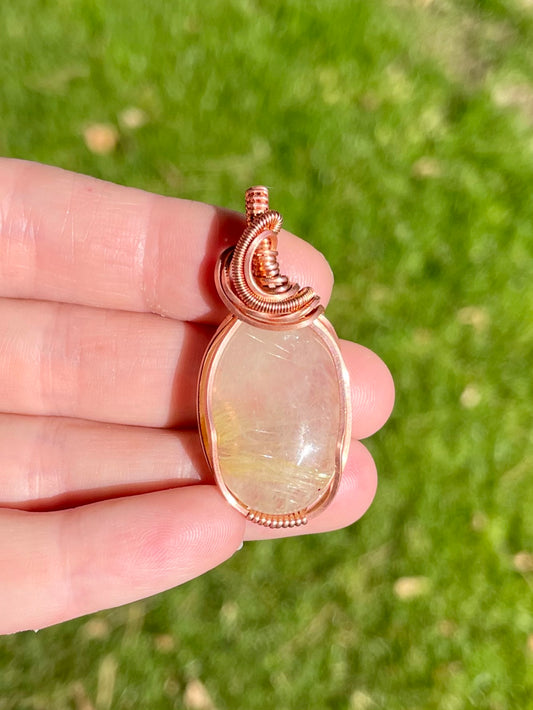 Ritulated Quartz Pendant