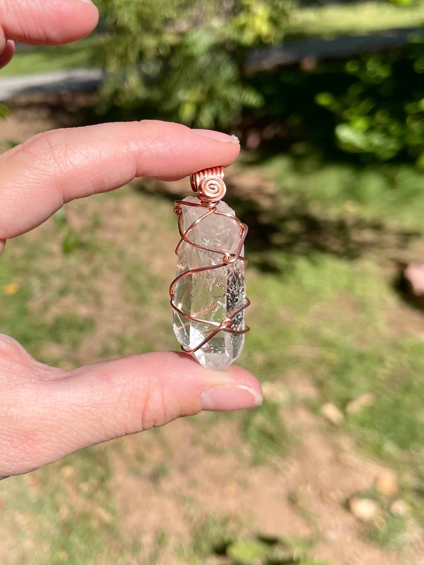 Quartz Pendant in Copper 2