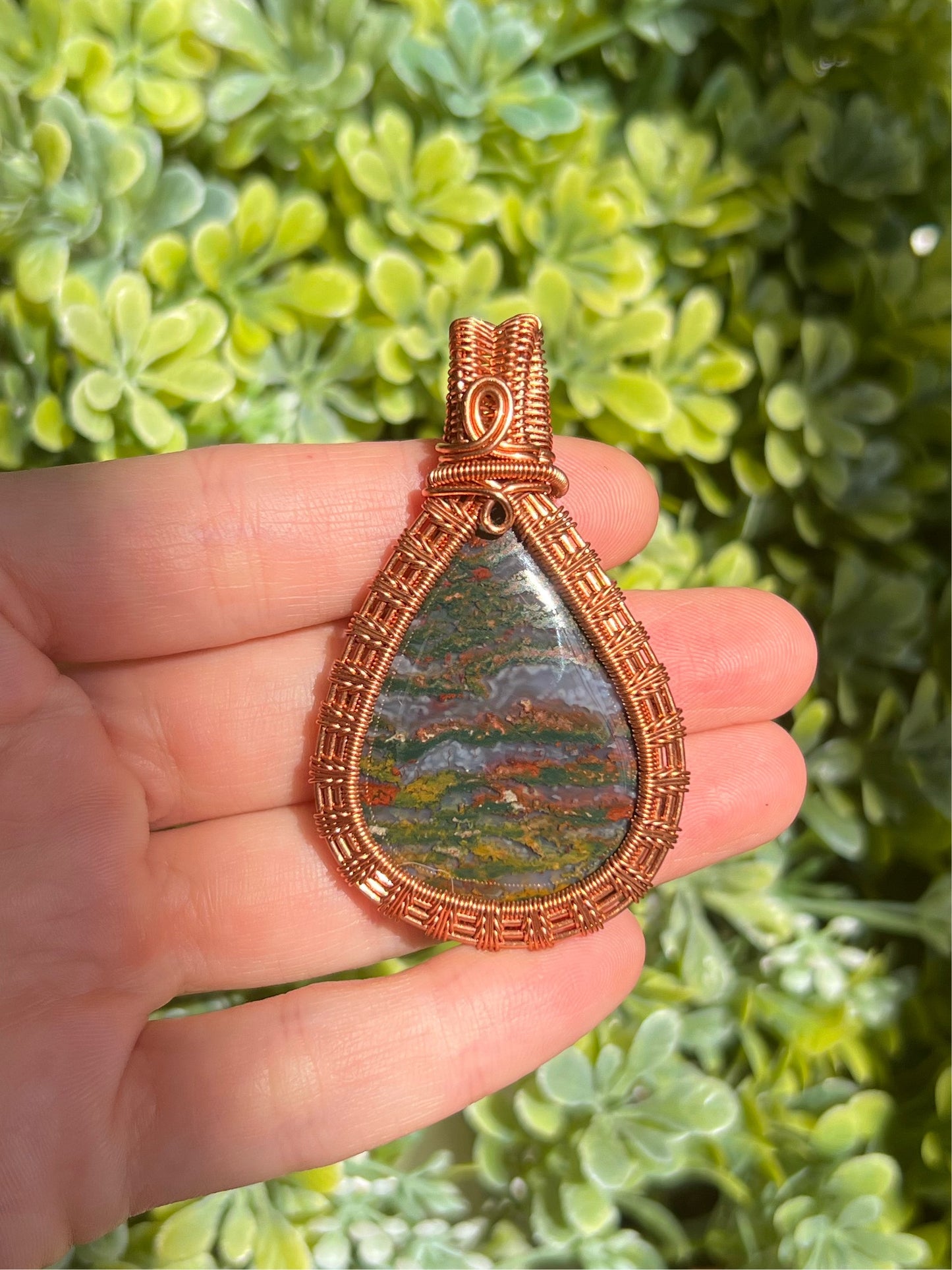 Bloodstone Jasper Pendant