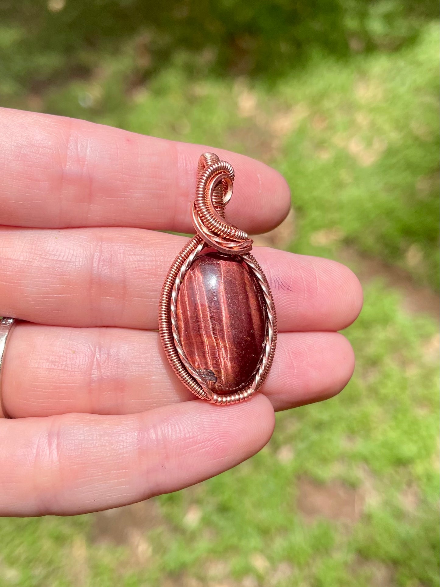 Red Tigers Eye Fire Pendant