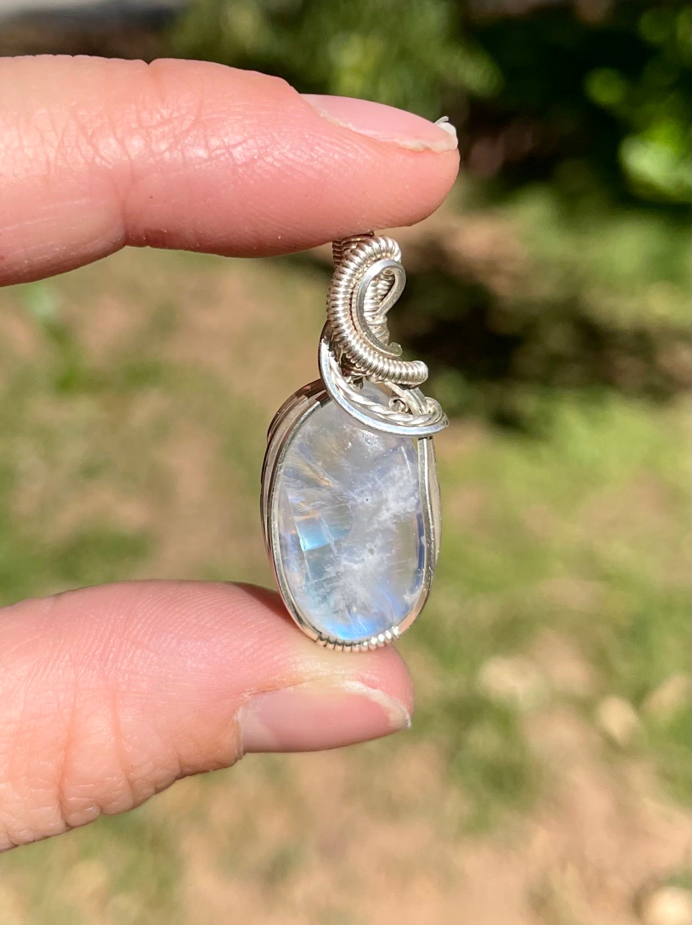 Moonstone AAA Pendant in Sterling Silver Filled