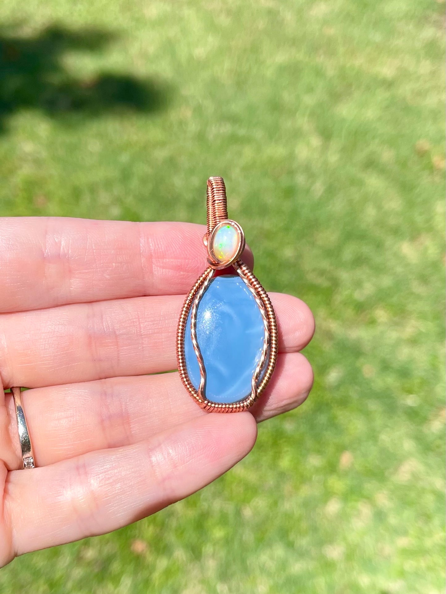 Blue opal with Ethiopian Opal