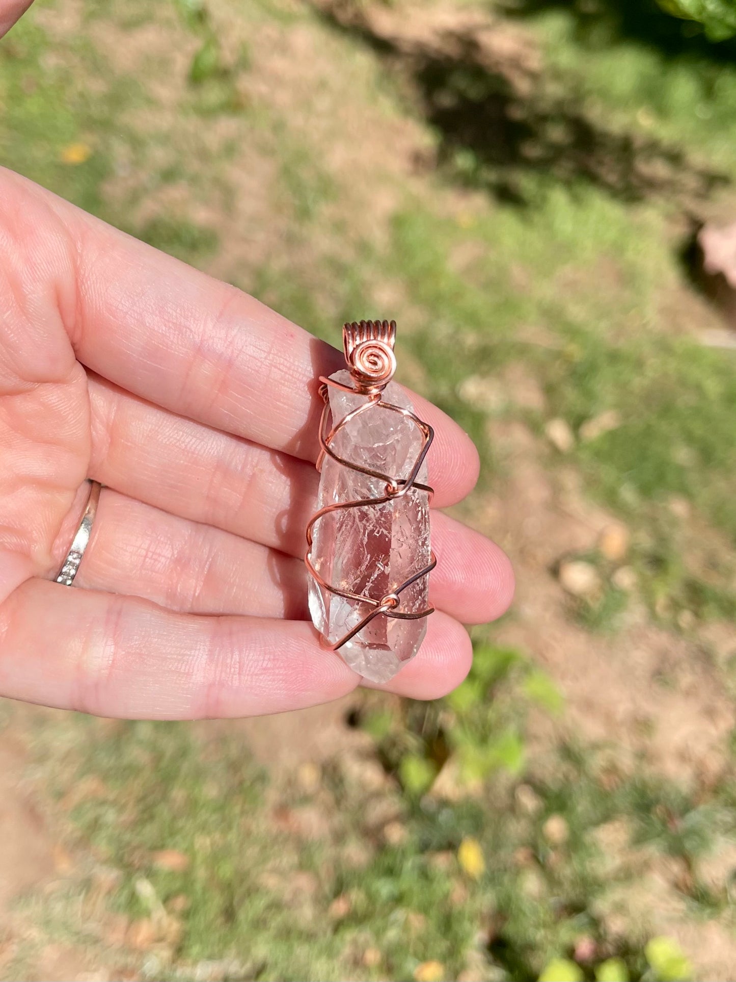 Quartz Pendant in Copper 2