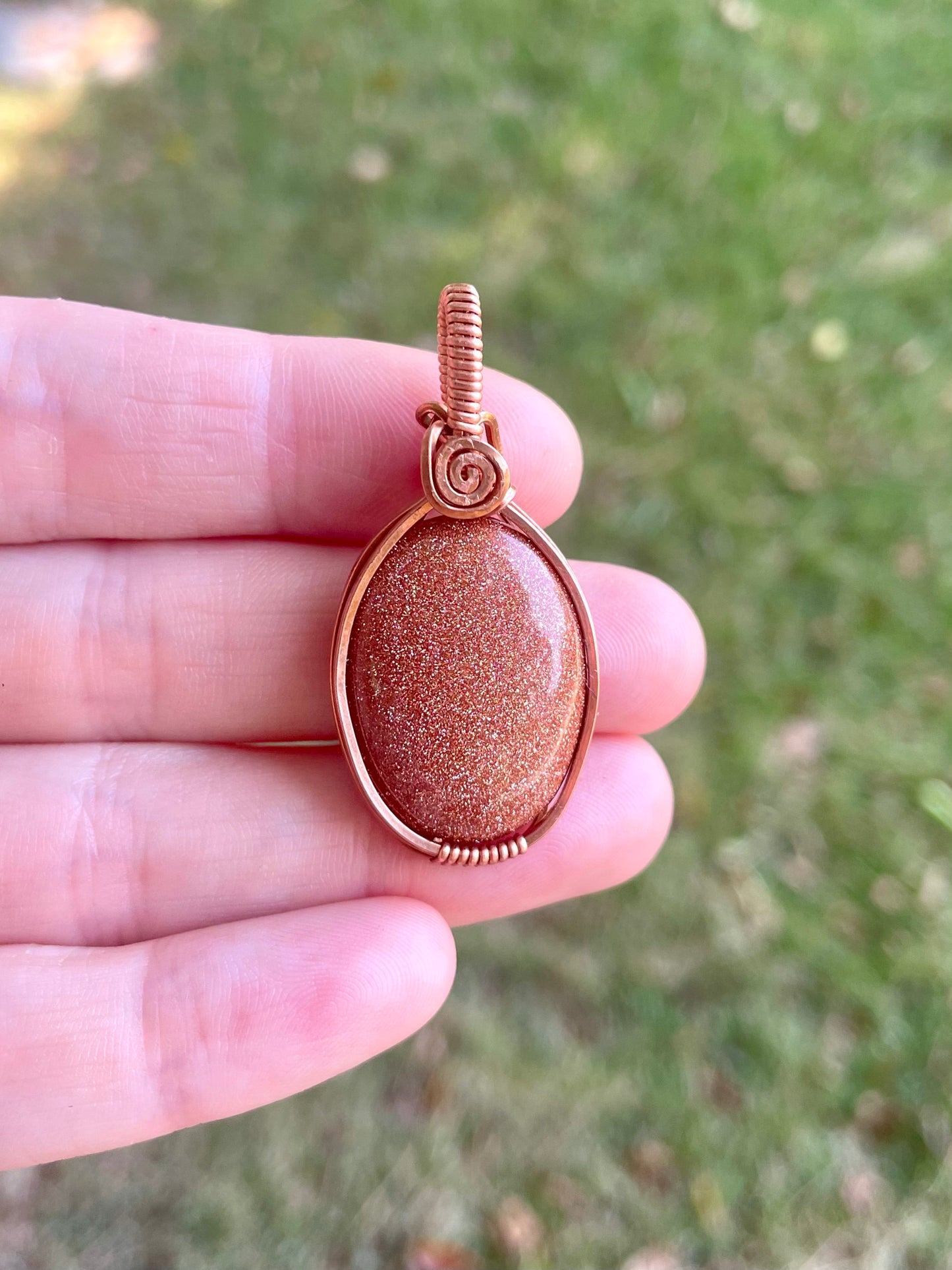 Red Goldstone Fire Pendant