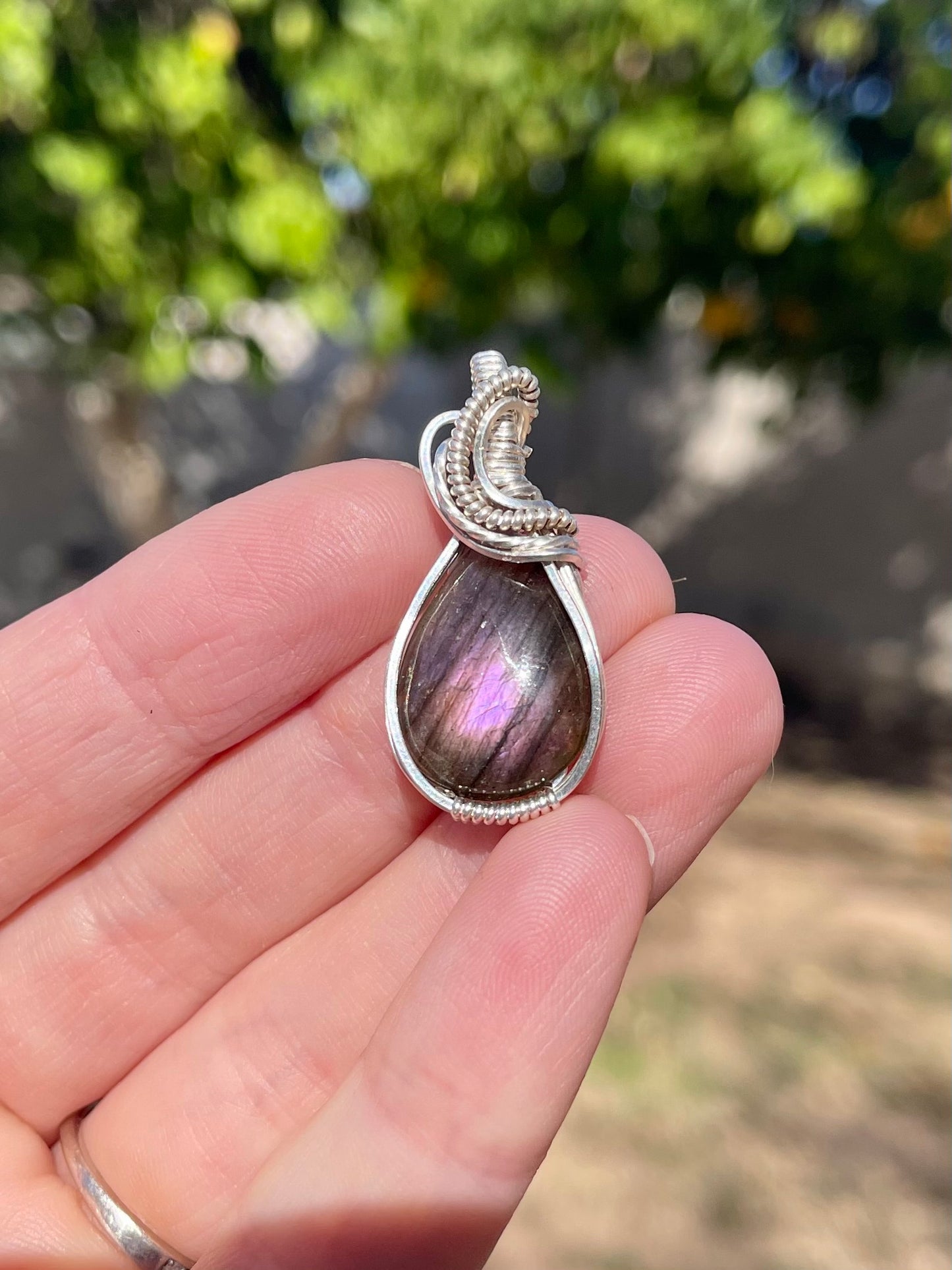 Purple Labradorite Pendant