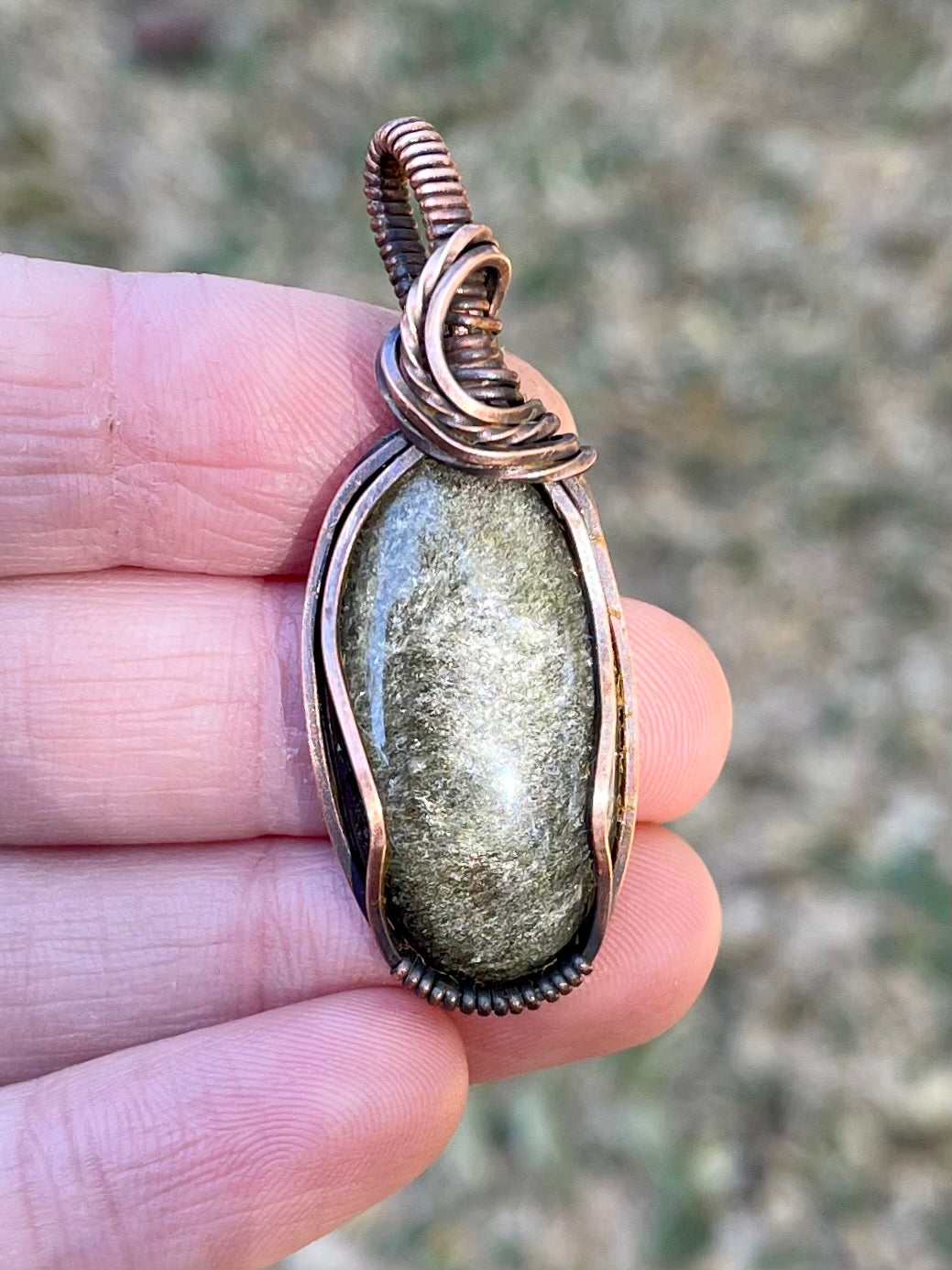 Silver Sheen Obsidian Pendant