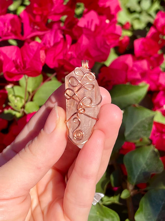 Medium Unalome Quartz Pendant