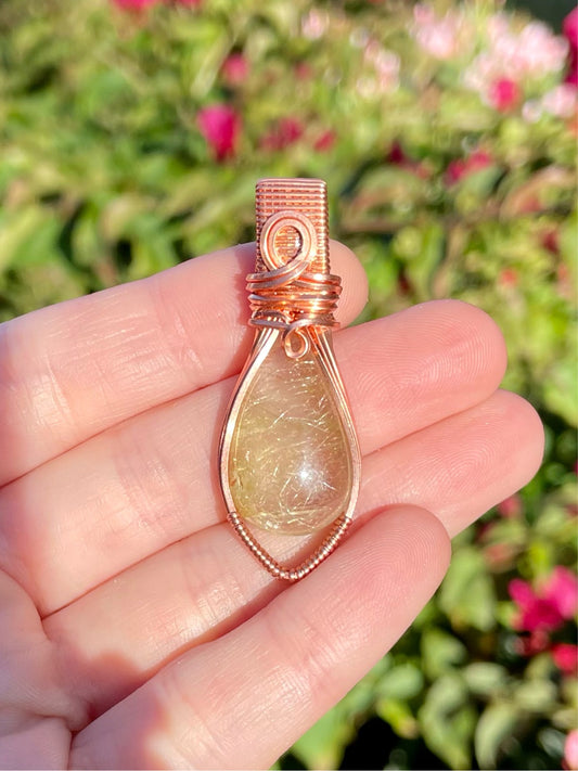 Rutilated Quartz Pendant