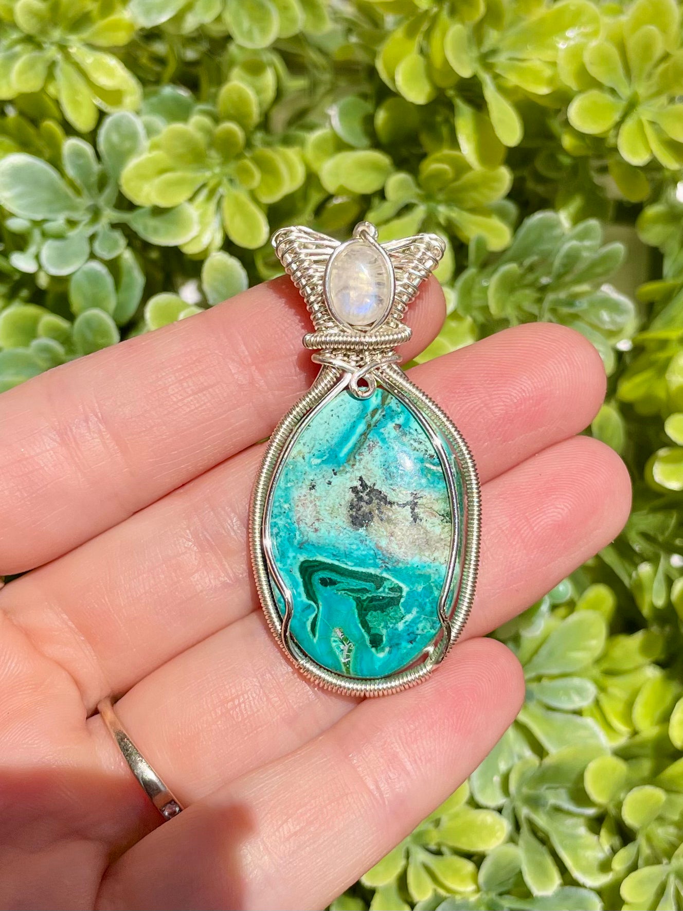 Malacholla & Moonstone Pendant