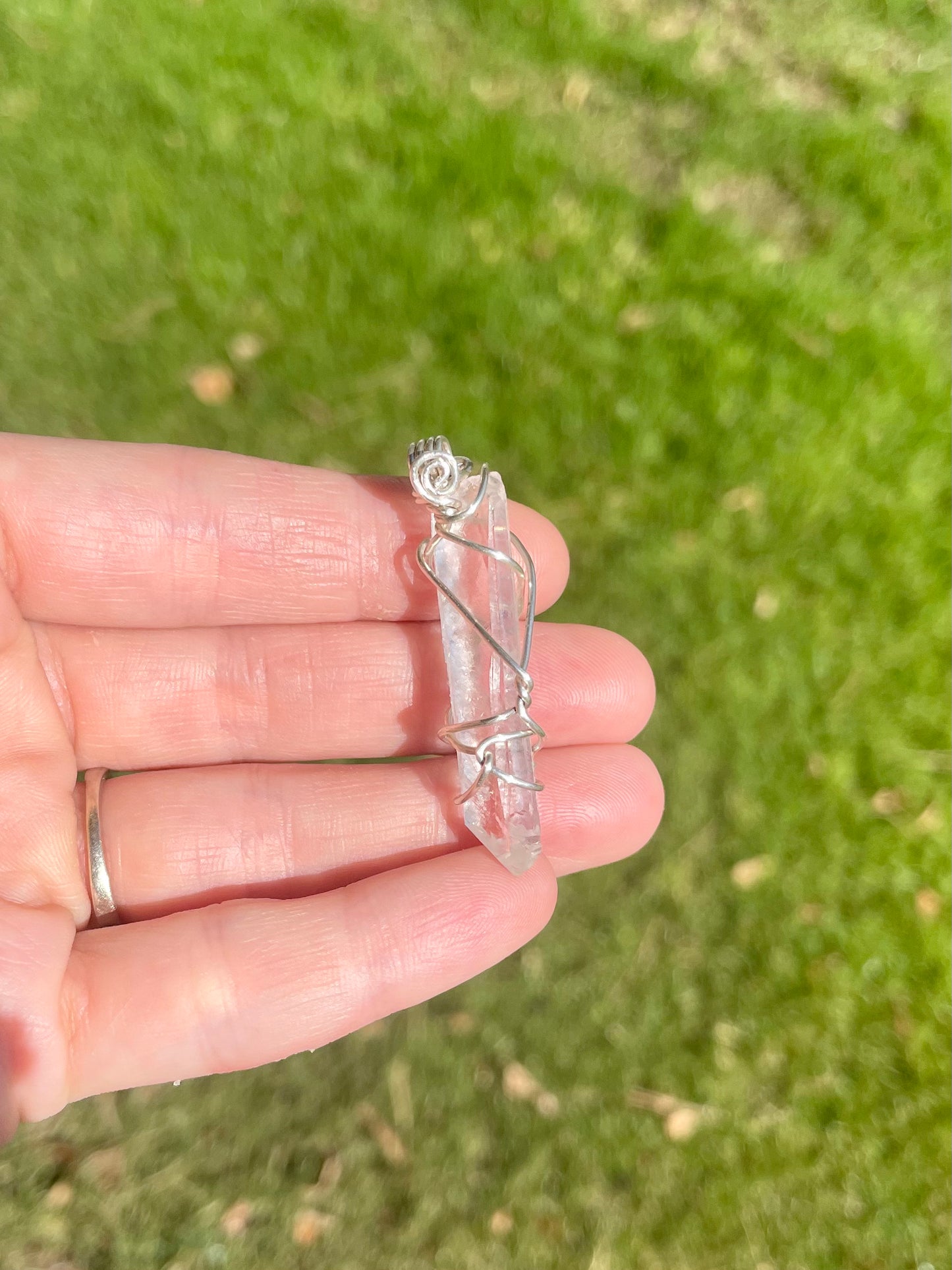 Quartz Pendant in Sterling Silver filled 2