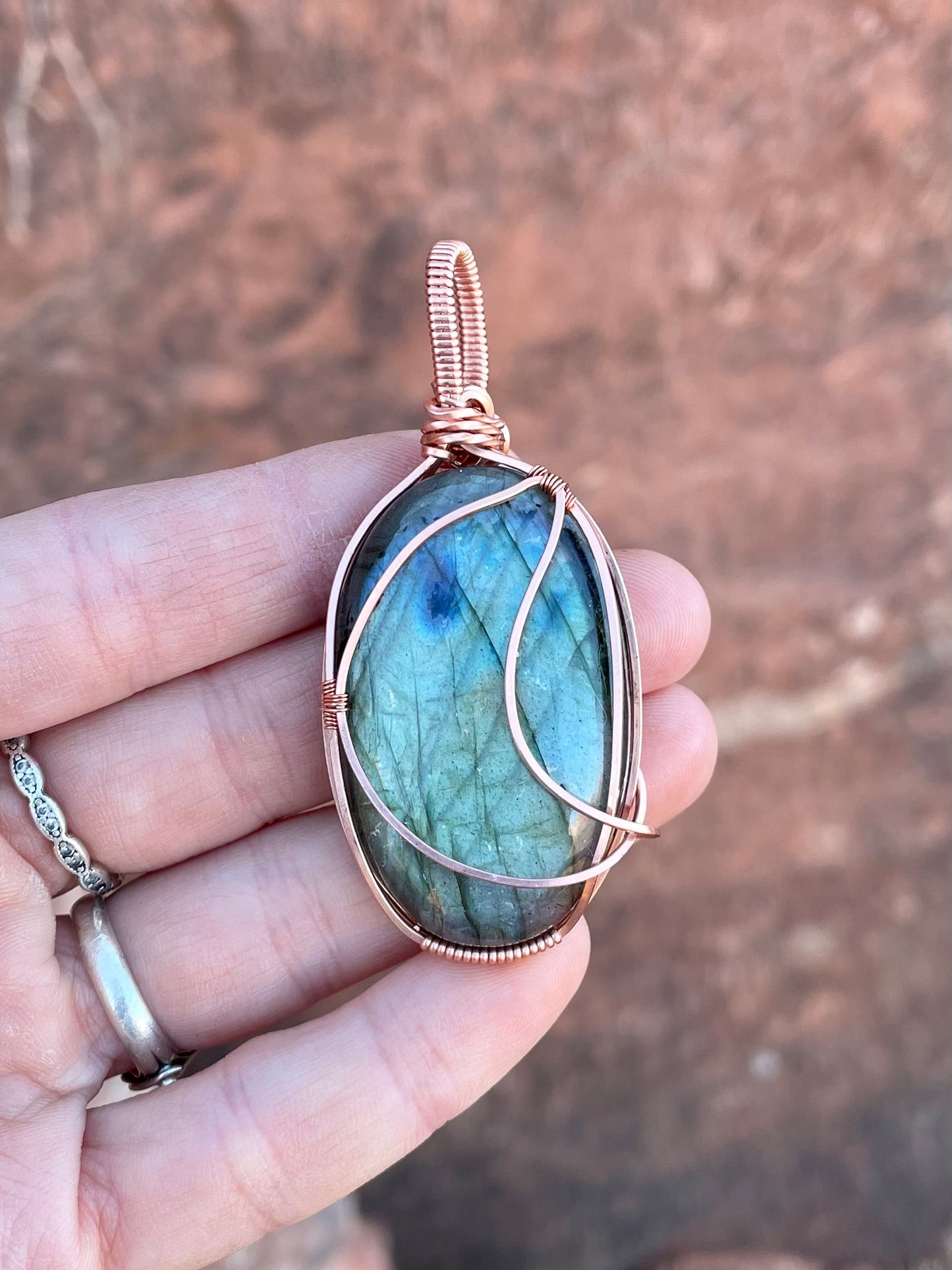 Moon  Labradorite Pendant