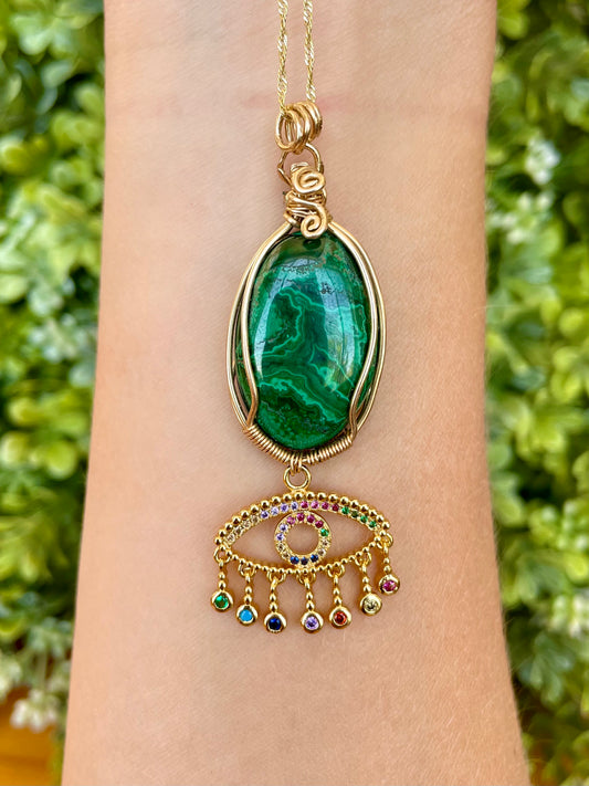 Malachite Eye Pendant