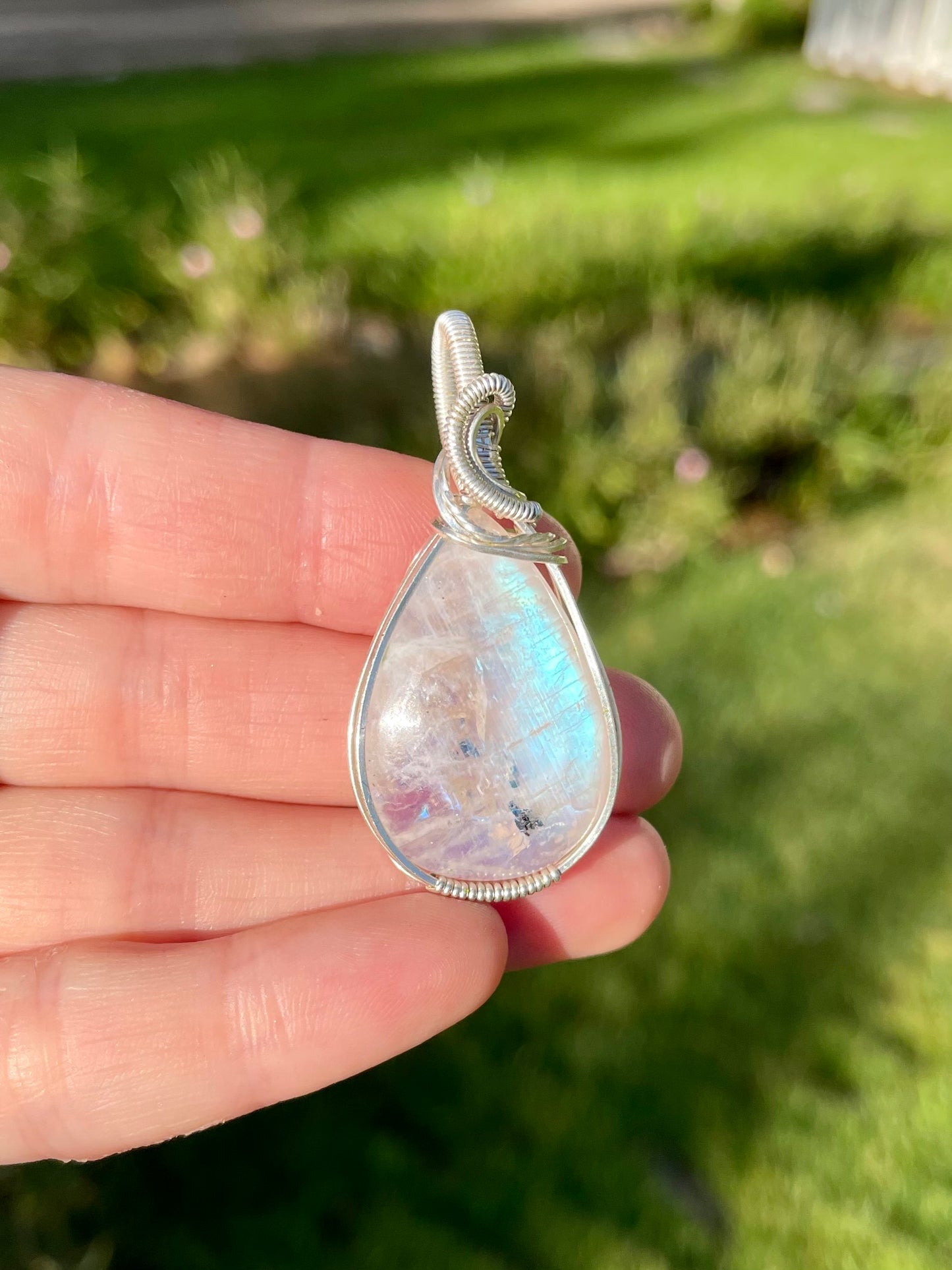 Moonstone Pendant in Sterling Silver filled