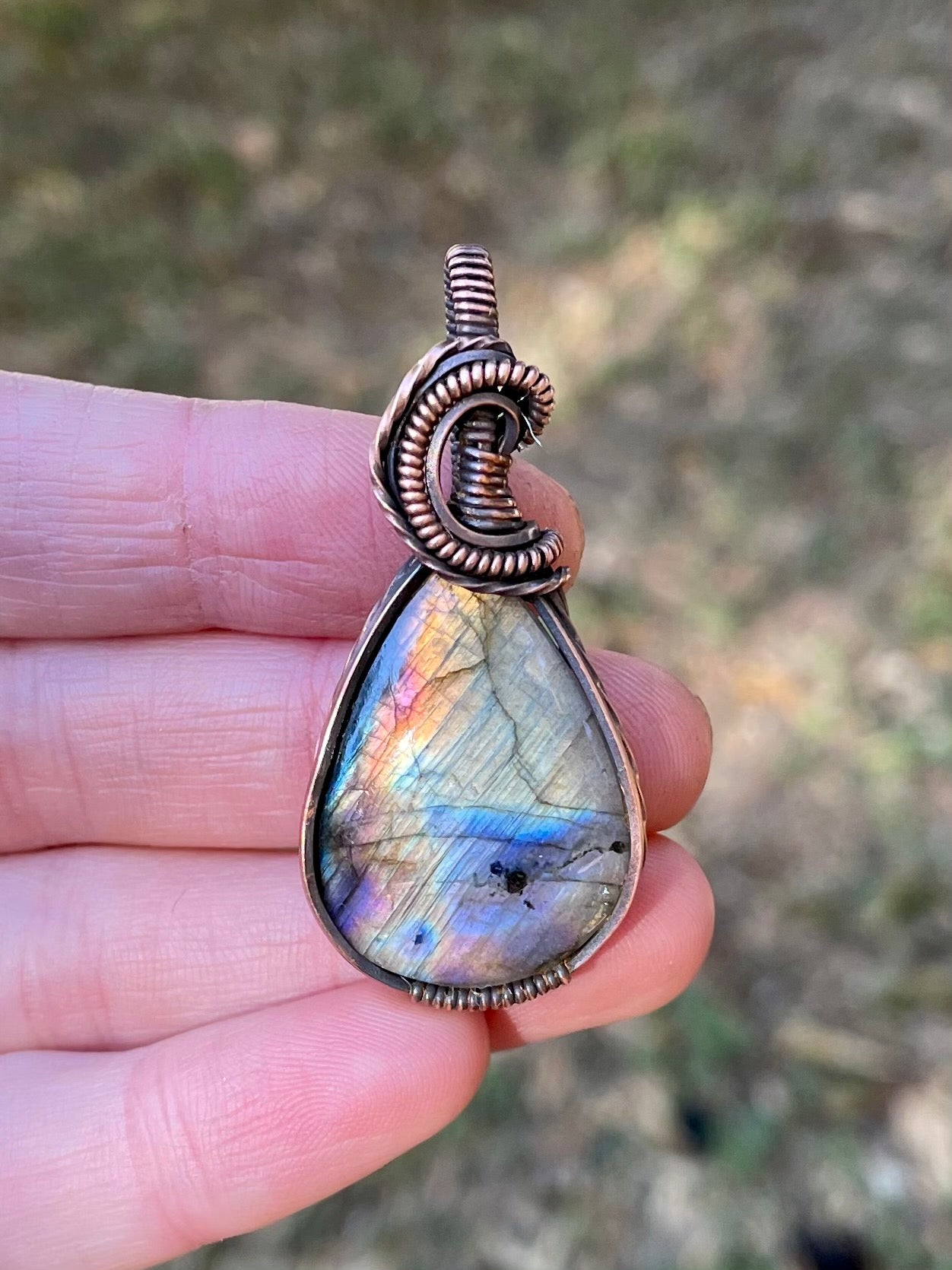 Rainbow Labradorite Pendant