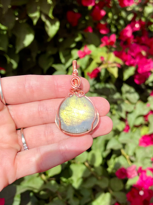 Yellow Labradorite Pendant