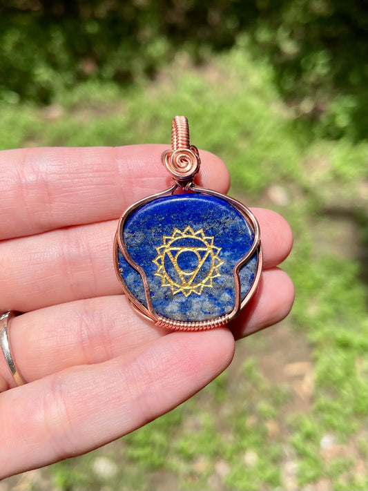 Throat Chakra Lapis Pendant