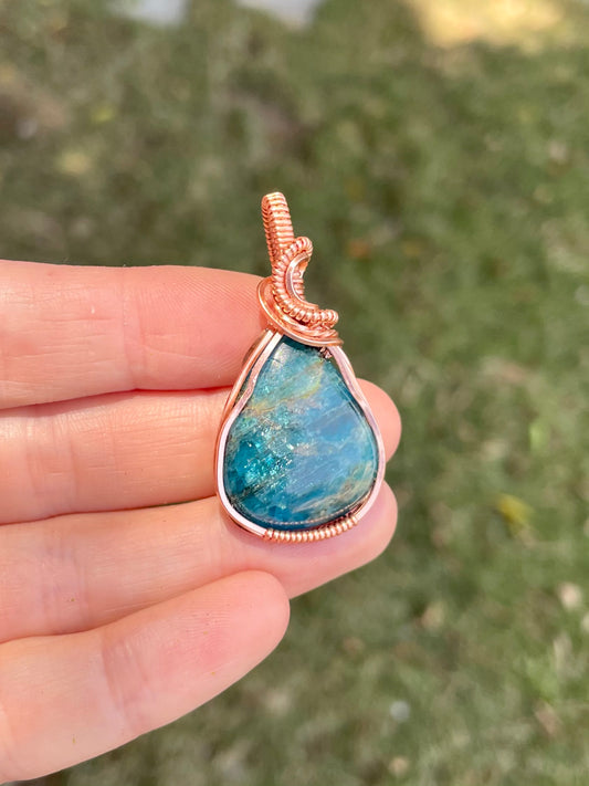 Blue Apatite Water Pendant