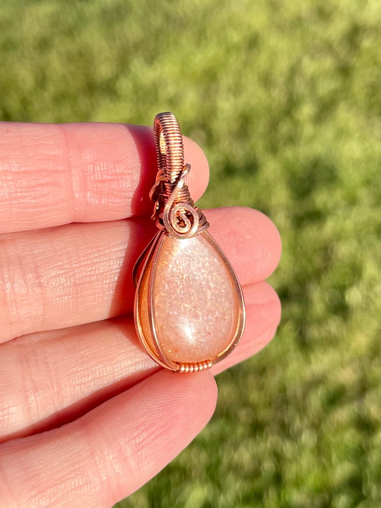 Peach Moonstone Pendant