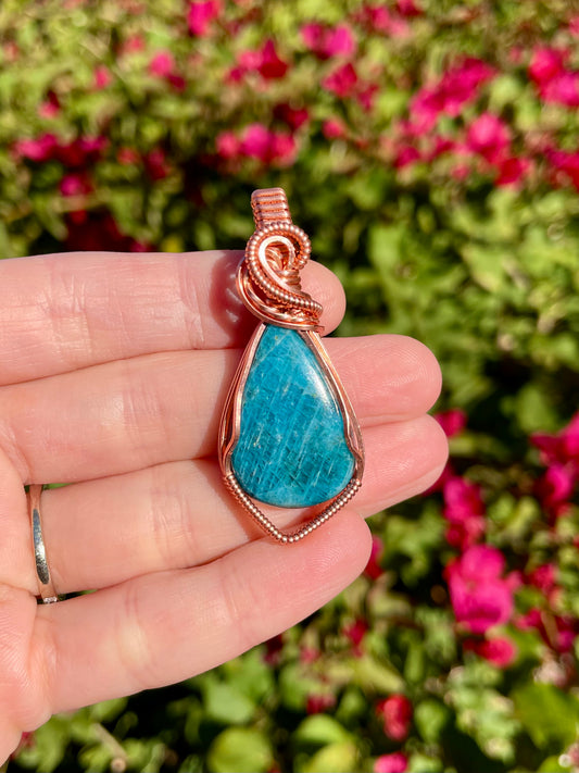 Blue Apatite Pendant