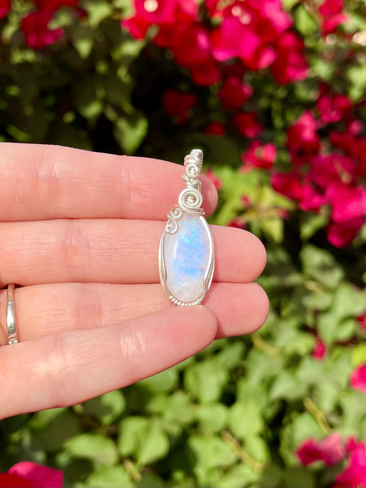 Moonstone Pendant in Sterling Silver Filled