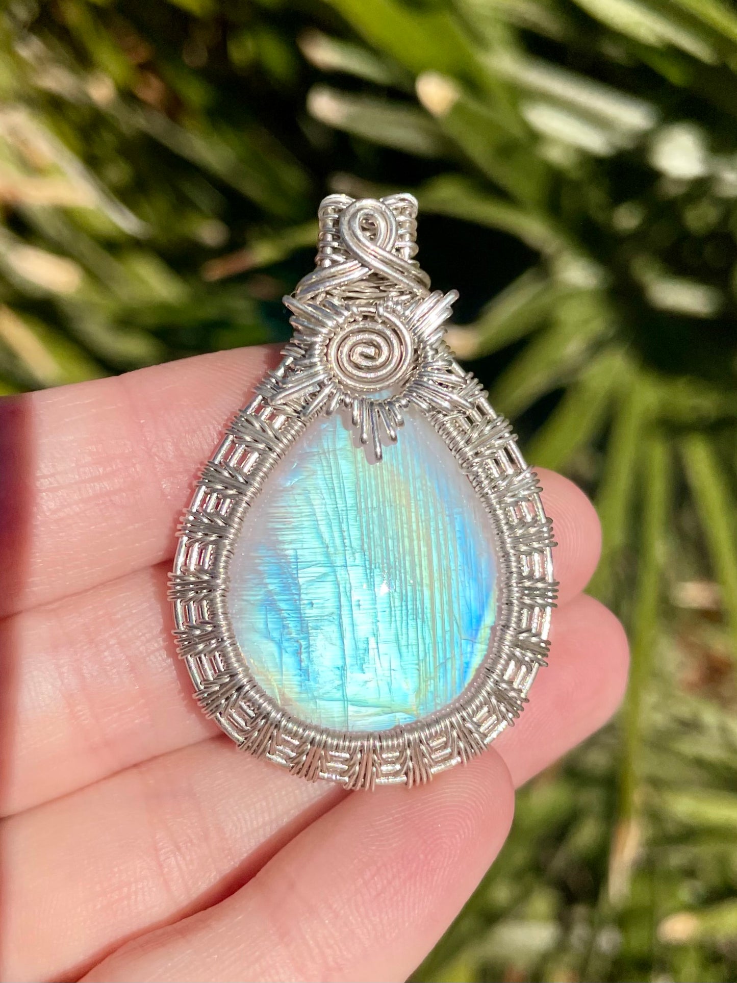 Moonstone Sunburst Pendant