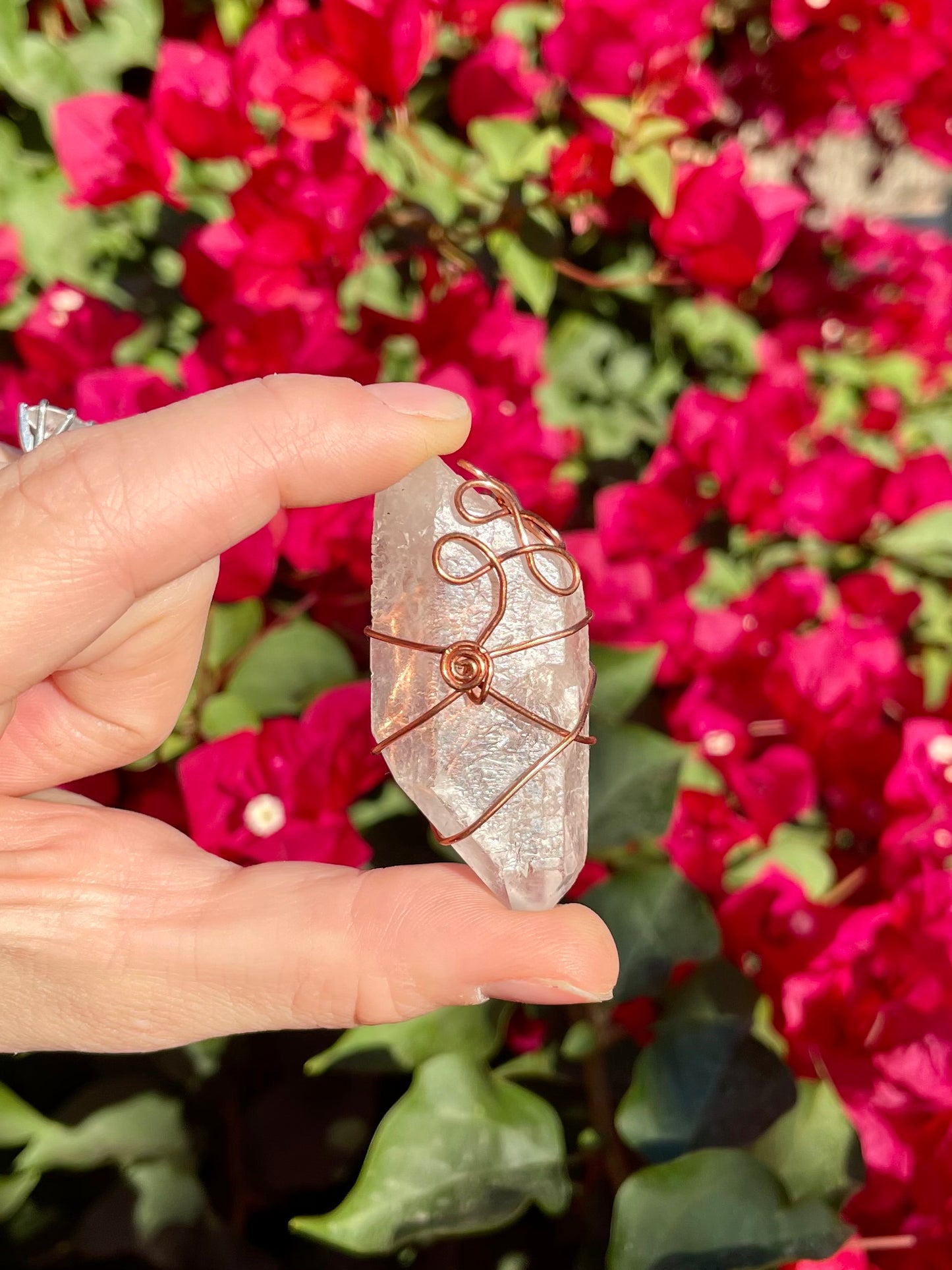 Large Unalome Quartz Pendant