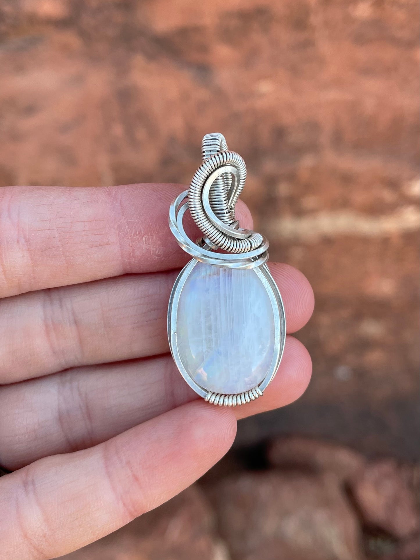 Moonstone Pendant in Sterling Silver filled